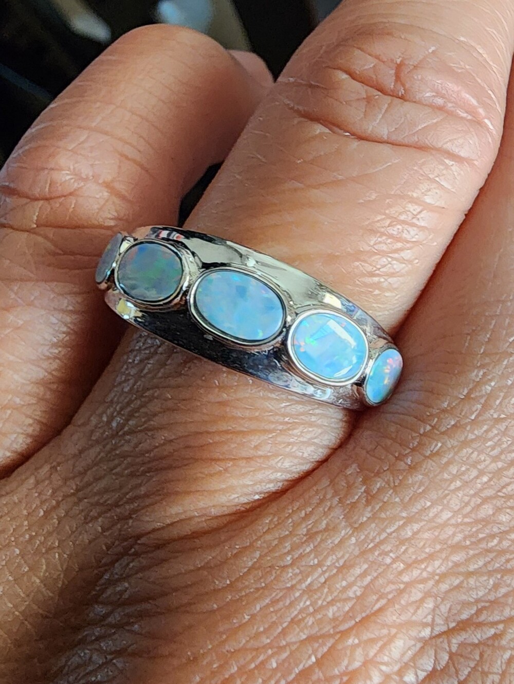 925 Sterling Opal Ring